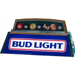 Bud Lite Light-Up Hanging Billiard Room Light, N.O.S.