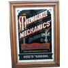 Image 1 : Large Milwaukee Mechanics Insurance Co. Reverse Glass S
