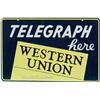 Image 1 : Western Union Double Sided Porcelain Sign