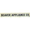 Image 1 : "Beaver Appliance Co." Porcelain Sign - 48" x 7"