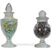Image 1 : Lot Of 2 Medium Sized Glass Candy Jars w/ Lids: