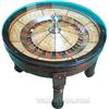 Image 1 : H.C. Evans Antique Roulette Wheel Coffee Table