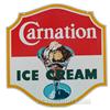 Image 1 : Carnation Ice Cream Double Sided Die-Cut Tin Sign