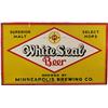 Image 1 : White Seal Beer Self-Framed Embossed Tin Sign