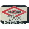 Image 1 : Diamond Motor Oil "760" Double Sided Porcelain Sign