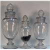 Image 1 : Lot Of 3 Large Graduated Sized Candy Jars w/ Lids: