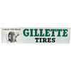 Image 1 : Gillette Tires Self-Framed Embossed Tin Sign