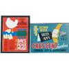 Image 1 : Lot Of 2 Advertisement Posters In Frames: