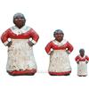 Image 1 : Lot Of 3 Cast-Iron "Mammy" Figures: