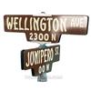 Image 1 : Metal Double Sided 2 Street Sign: