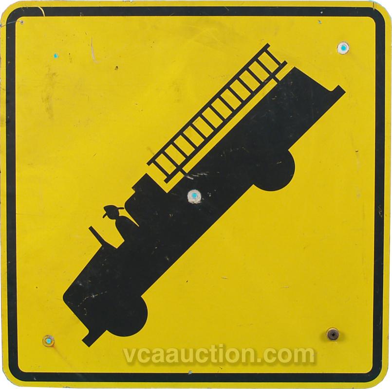 Firetruck - Firehouse Metal Warning Sign - 30