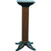Image 1 : Embossed Cast-Iron Base & Top w/ Oak Wood Centerpost