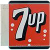 Image 1 : 7UP Double Sided Flange Tin Sign - 16" x 16"
