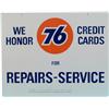 Image 2 : Union 76 For Repairs - Service Double Sided Tin Sign