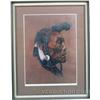 Image 1 : Framed Lithograph Portrait Of An American Indian Chief,