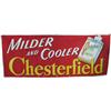 Image 1 : Large Chesterfield Cigarettes Canvas Banner c1950's