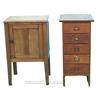 Image 1 : Lot Of 2 Wooden End Tables/Cabinets: