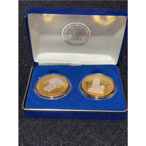 2001-2006 9/11 Memorial Coins Set with Silver Twin Towers 1 oz 99.9% Pure Silver