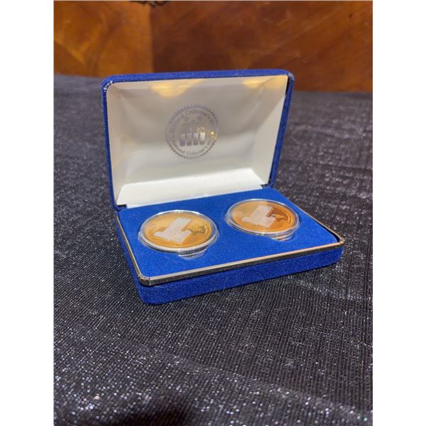 2 9/11 20th Anniversary Commemorative Coins in Blue Display Box