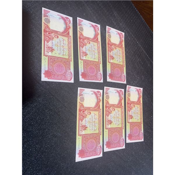Iraqi Dinar Currency Lot With Certificate Of Authenticity, 25K/500/250 Banknotes