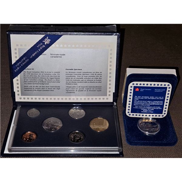 Royal Canadian Mint 1996 Specimen Coin Set with 1987 Loon Dollar Proof Edition