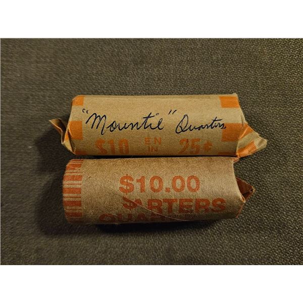 78 Canada Mountie Quarters 25 Cents Roll Assortment Elizabeth II RCMP Reverse