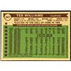 Image 2 : 1976 TOPPS TED WILLIAMS (HOF)
