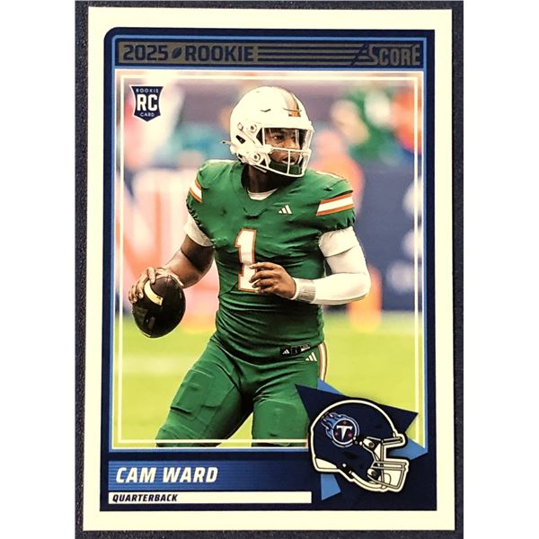 2025 SCORE NFL CAM WARD ROOKIE CARD