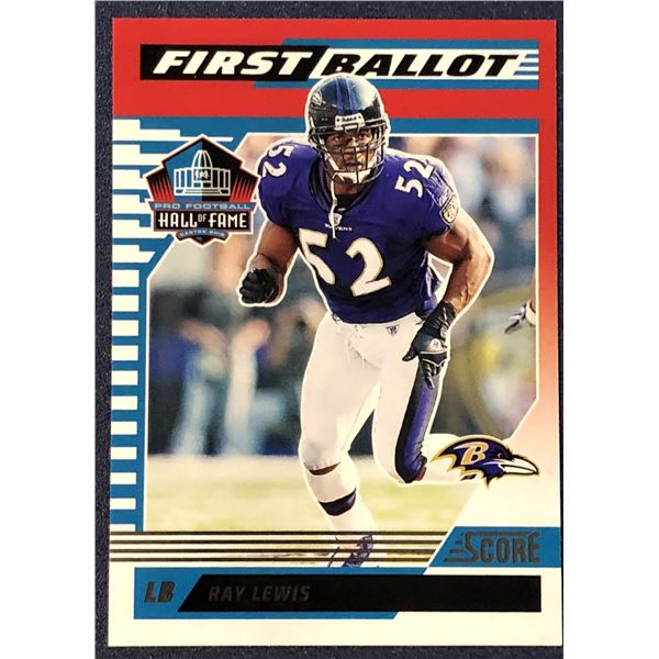 2025 SCORE NFL FIRST BALLOT RAY LEWIS (HOF)