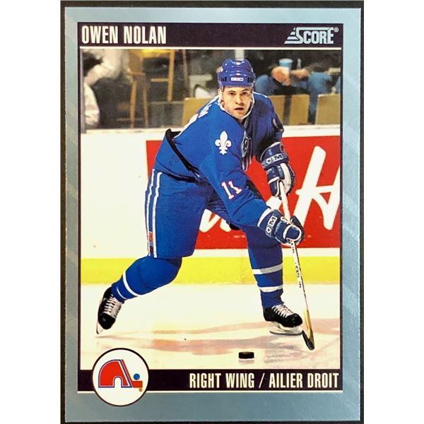 1992-93 SCORE OWEN NOLAN ROOKIE CARD