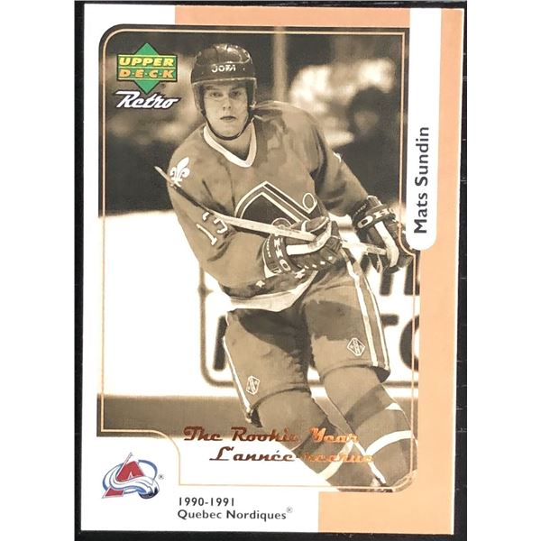 1999-2000 UPPER DECK RETRO MATS SUNDIN (HOF)