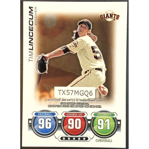 2010 TOPPS ATTAX TIM LINCECUM