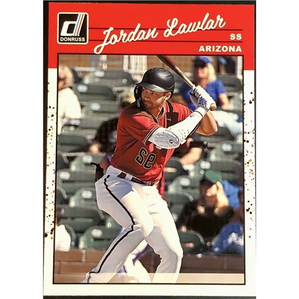 2023 DONRUSS RETRO JORDAN LAWLAR ROOKIE CARD (ERROR)