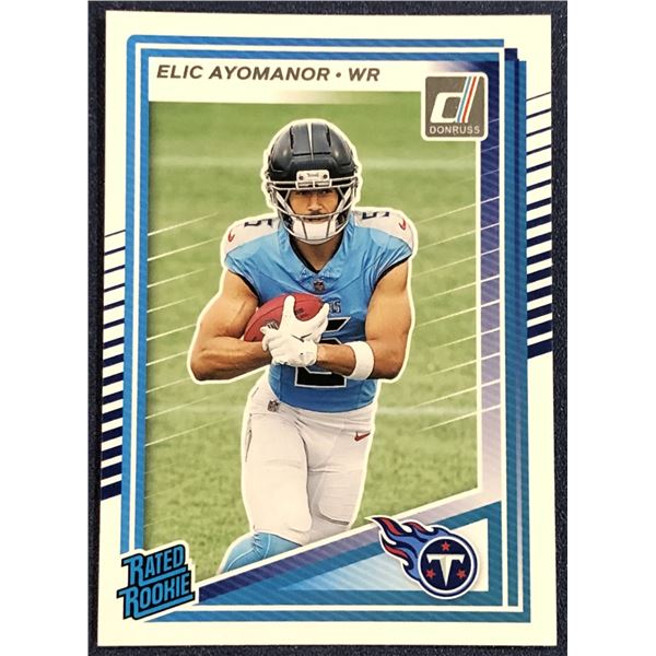 2025 DONRUSS NFL ELIC AYOMANOR ROOKIE CARD