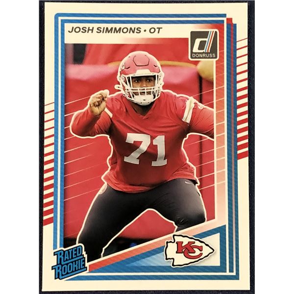 2025 DONRUSS NFL JOSH SIMMONS ROOKIE CARD