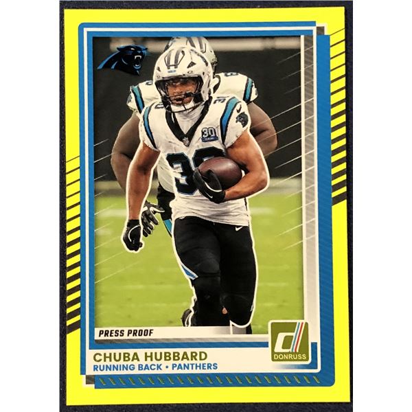 2025 DONRUSS NFL PRESS PROOF CHUBA HUBBARD