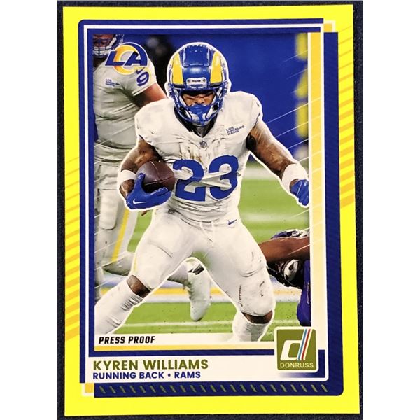 2025 DONRUSS NFL PRESS PROOF KYREN WILLIAMS