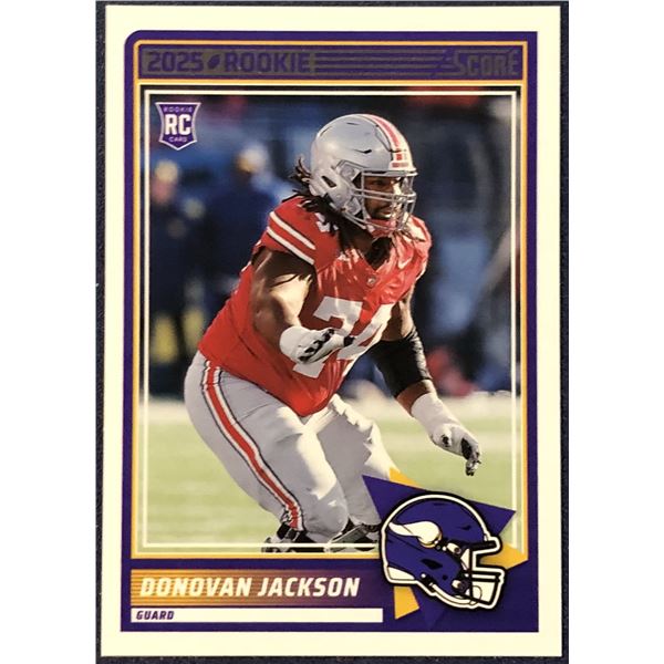 2025 SCORE NFL DONOVAN JACKSON ROOKIE CARD