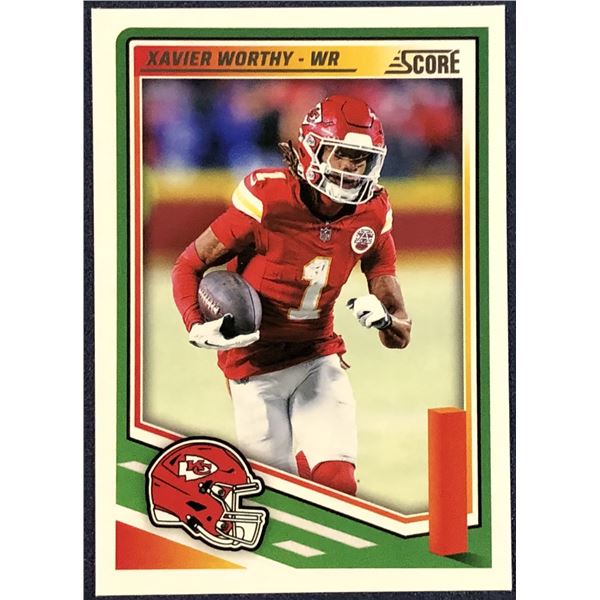 2025 SCORE NFL XAVIER WORTHY ROOKIE CARD
