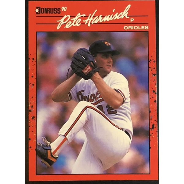 1990 DONRUSS PETE HARNISCH ROOKIE CARD