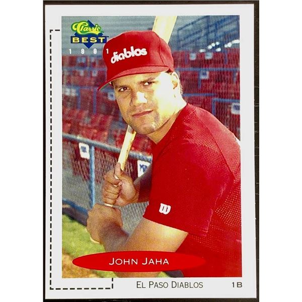 1991 CLASSIC JOHN JAHA ROOKIE CARD