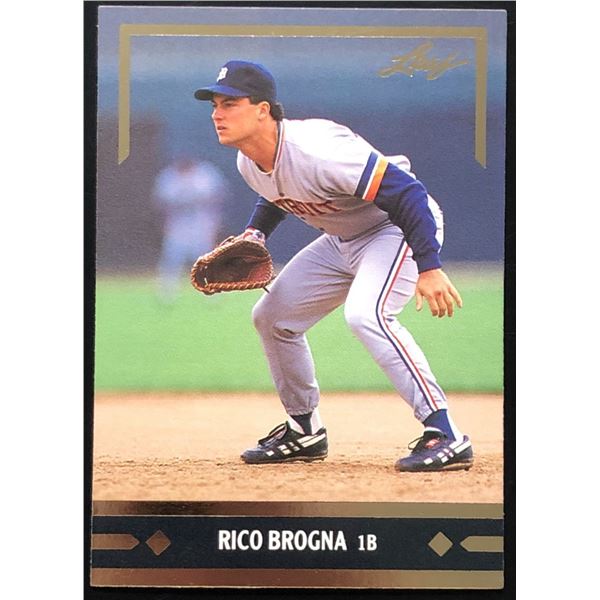 1991 LEAF RICO BROGNA ROOKIE CARD