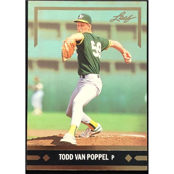 1991 LEAF TODD VAN POPPEL ROOKIE CARD