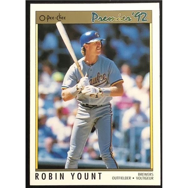 1992 O-PEE-CHEE PREMIER ROBIN YOUNT (HOF)