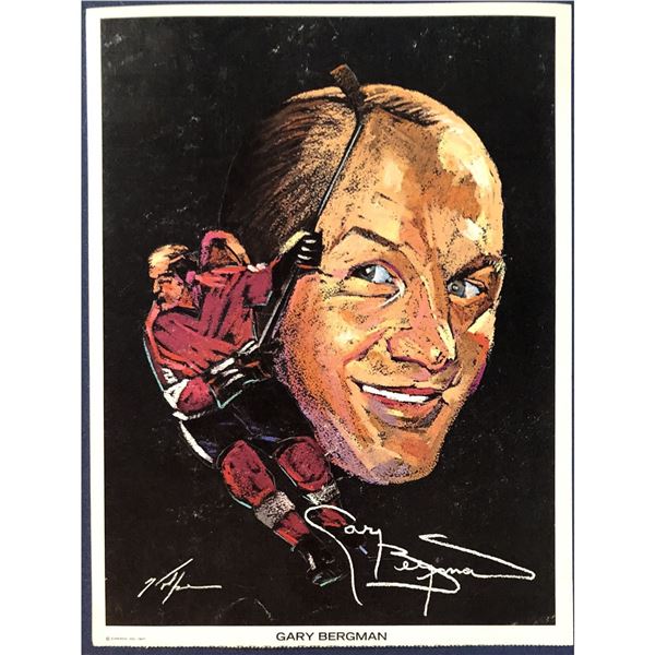 1970-71 MARATHON DETROIT RED WINGS PRO STAR PORTRAITS - GARY BERGMAN