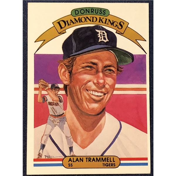 1982 DONRUSS BASEBALL ALAN TRAMMELL (HOF)