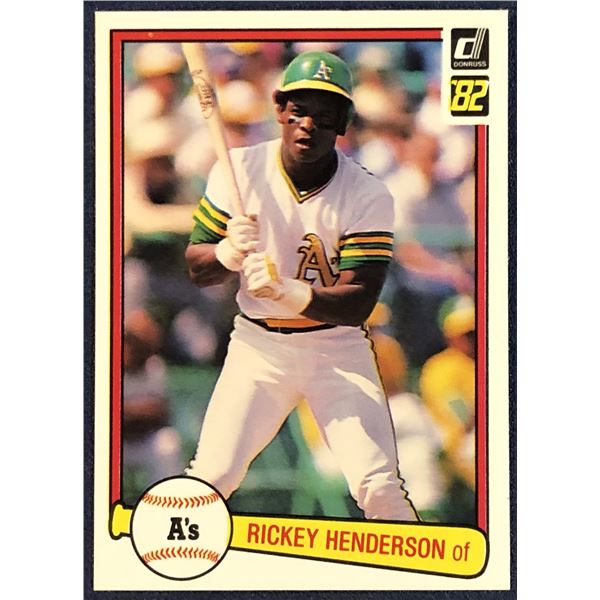 1982 DONRUSS BASEBALL RICKEY HENDERSON (HOF)