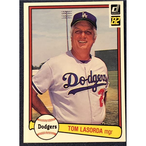 1982 DONRUSS BASEBALL TOMMY LASORDA (HOF)