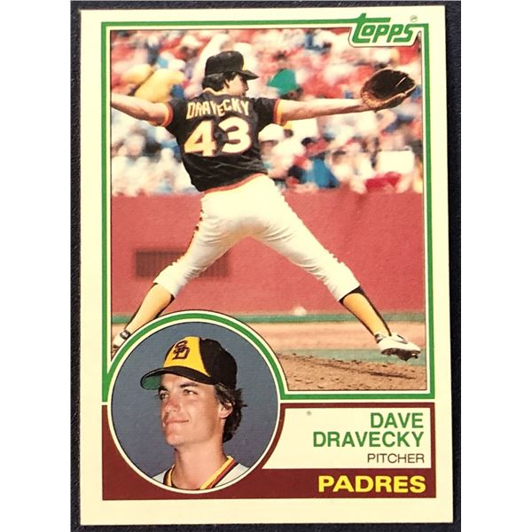 1983 TOPPS DAVE DRAVECKY ROOKIE CARD