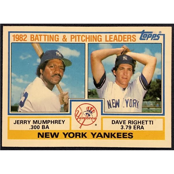 1983 TOPPS DAVE RIGHETTI
